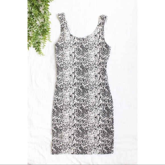 Animal Print Snake Skin Bodycon Dress H&M - Picture 1 of 2
